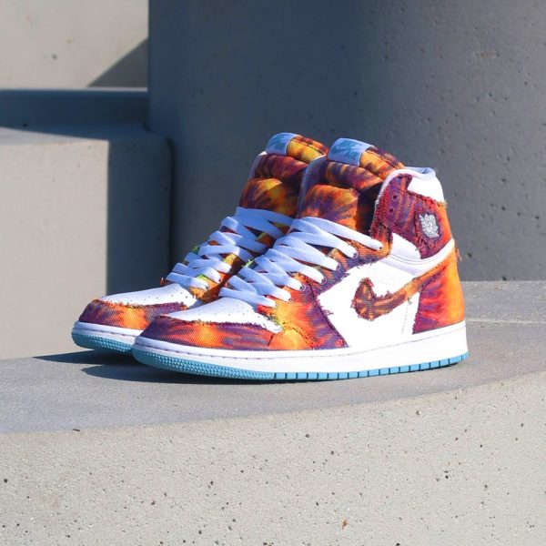 nike air jordan 1 tie dye fire